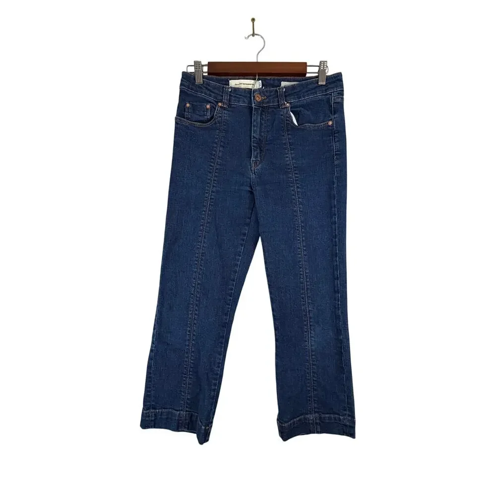 Pilcro & The Letterpress High Rise Straight Leg Seamed Jeans Denim Womens‎ 28